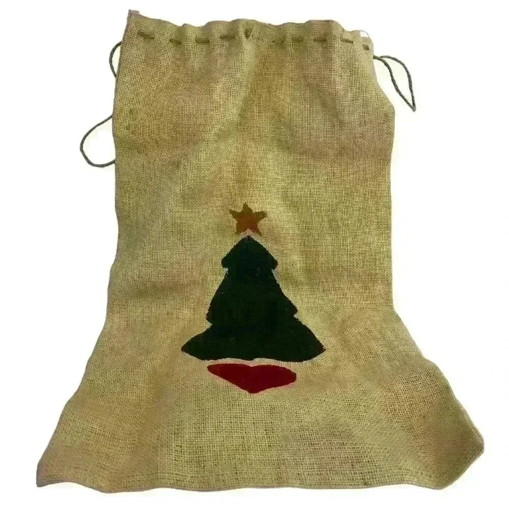 Christmas Sack (Medium Size) -Drawstring Goody Gift Bag for Christmas Treats